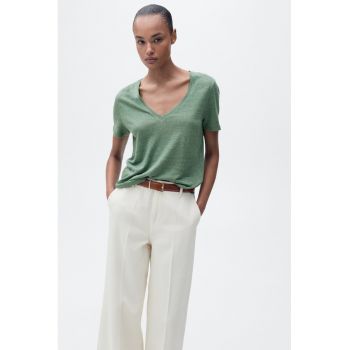 Tricou lejer de in cu decolteu in V