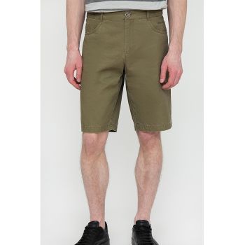 Bermude din bumbac cu model uni