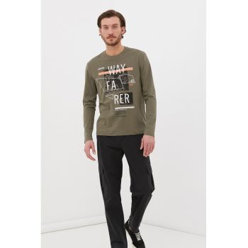 Bluza din bumbac cu imprimeu