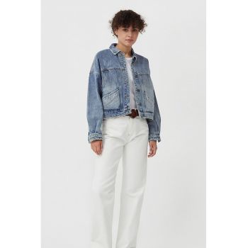Jacheta din denim cu maneci cazute