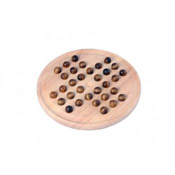 Joc Solitair din lemn, 23 cm, 33 bile