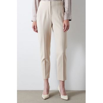 Pantaloni crop cu croiala conica