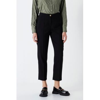 Pantaloni crop drepti