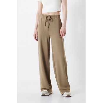 Pantaloni din amestec de modal cu talie ajustabila