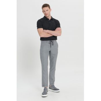 Pantaloni relaxed fit cu talie ajustabila