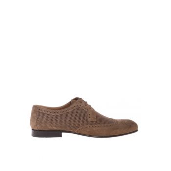 Pantofi brogue din piele intoarsa