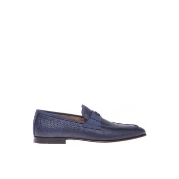 Pantofi loafer cu detalii din piele nabuc Raffia