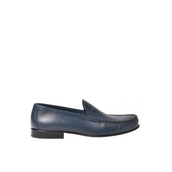 Pantofi loafer din piele cu design tesut
