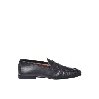 Pantofi loafer din piele cu model uni