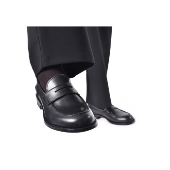 Pantofi loafer din piele cu model uni