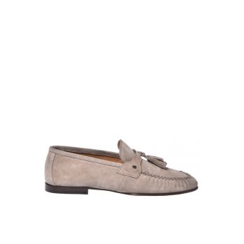 Pantofi loafer din piele intoarsa cu canafi