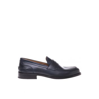 Pantofi loafer din piele intoarsa cu model uni