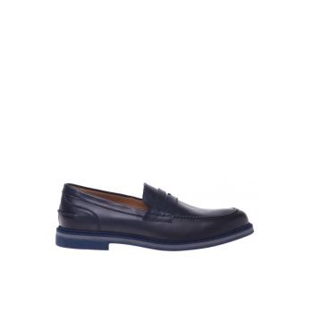Pantofi loafer flatform din piele cu varf rotund