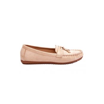 Pantofi mocasini pentru femei -  BM218417 - Bej