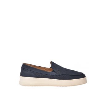 Pantofi slip-on din piele nabuc cu design perforat