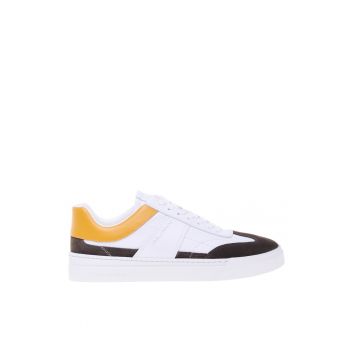 Pantofi sport cu garnituri din piele intoarsa