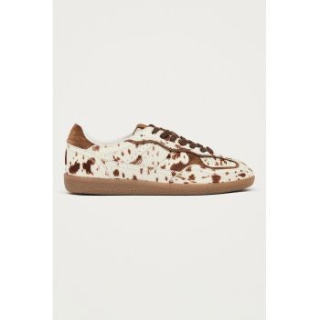 Pantofi sport de piele cu par scurt
