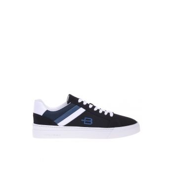 Pantofi sport low-cut cu piele intoarsa