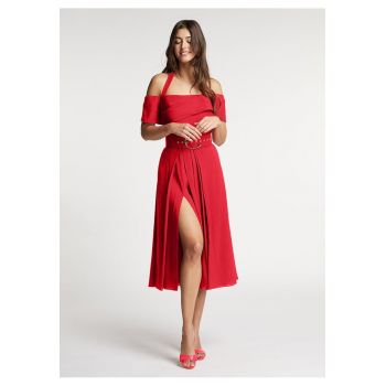 Rochie cocktail midi cu decolteu cu bretele dupa gat Chimera
