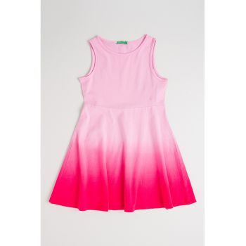 Rochie evazata cu aspect in degrade