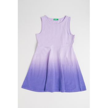 Rochie evazata cu aspect in degrade