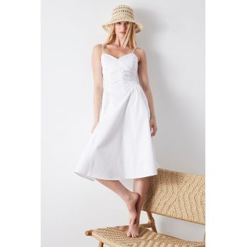 Rochie evazata de bumbac fara maneci