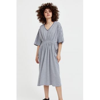 Rochie lejera cu model in dungi ieftina
