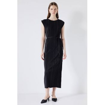 Rochie maxi cu aspect striat