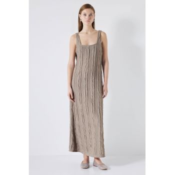 Rochie maxi cu aspect texturat