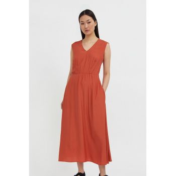 Rochie midi cu decolteu in V