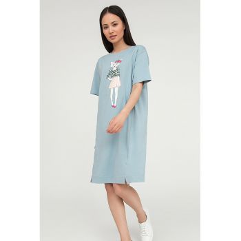 Rochie-tricou cu imprimeu