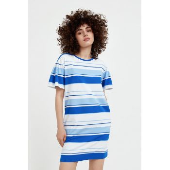 Rochie-tricou lejera cu model in dungi