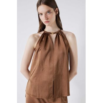 Top halter de satin