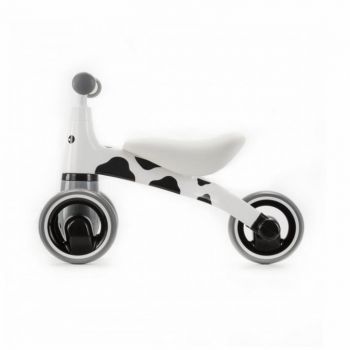 Tricicleta pentru copii, Adamex Animals, fara pedale, cu 3 roti, sistem de blocare a rotirii ghidonului, testata EN71, pentru interior  exterior, sezut moale, +12 luni, Cow