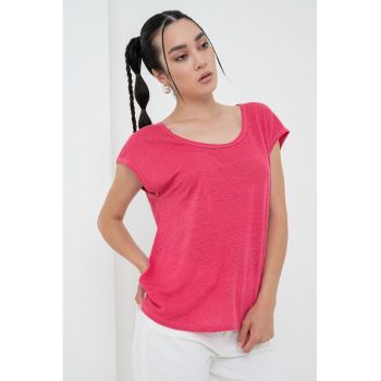 Tricou de in cu decolteu rotund