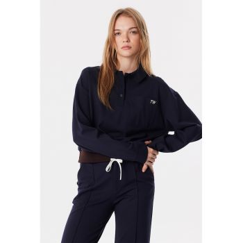 Bluza polo cu terminatie ajustabila