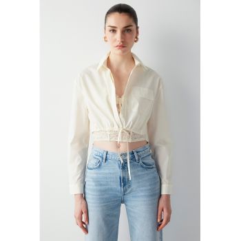 Camasa crop cu maneci lungi