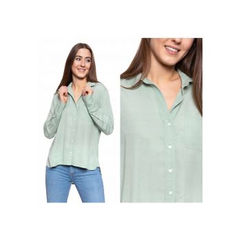Camasa Dama -  Elisa Solid Lyocell - Slim Fit - Inchidere: Nasturi - Compozitie Material: 100% Lyocell - Numar Buzunare: 1 - Verde