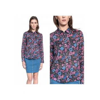Camasa Dama -  Emma cmd Aop - Croi: Regular Fit - Stil: Drept - Inchidere: Nasturi - Compozitie Material: 100% Bumbac - Multicolor - 1 Bucata