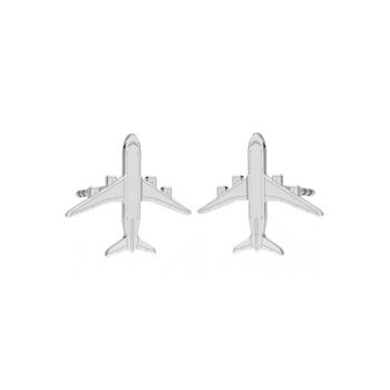 Cercei Avion din Argint 925 - inchidere tip surub - fluturas