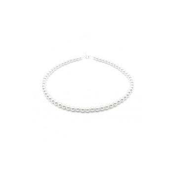 Colier cu Perle Preciosa albe si inchidere din Argint 925 - reglabil 39-42 cm - perle 6mm - dama