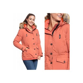 Jacheta De Iarna -  Hanna Outdoor - Croi Normal - Fermoar - Nasturi - 7 Buzunare - Sticla - Portocalie