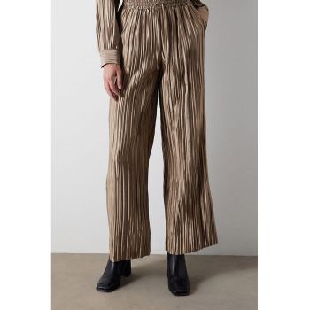Pantaloni cu pliuri si talie ajustabila