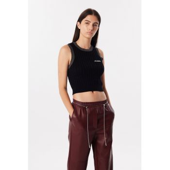 Pulover crop cu model torsade