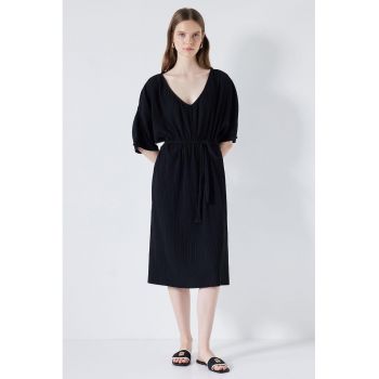 Rochie midi cu decolteu in V
