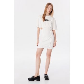 Rochie scurta cu model text