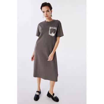 Rochie-tricou midi