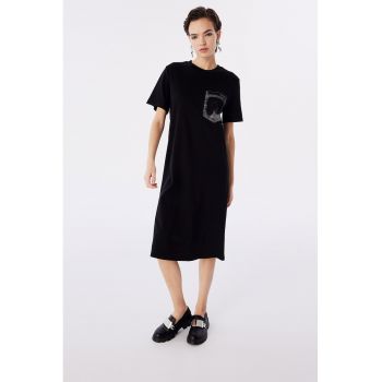 Rochie-tricou midi