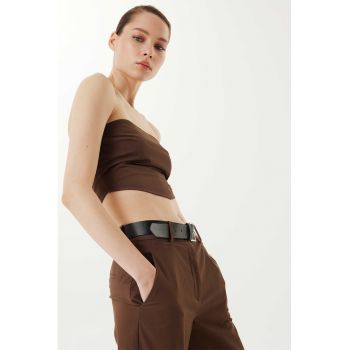 Top crop cu detaliu text