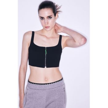 Top crop cu fermoar